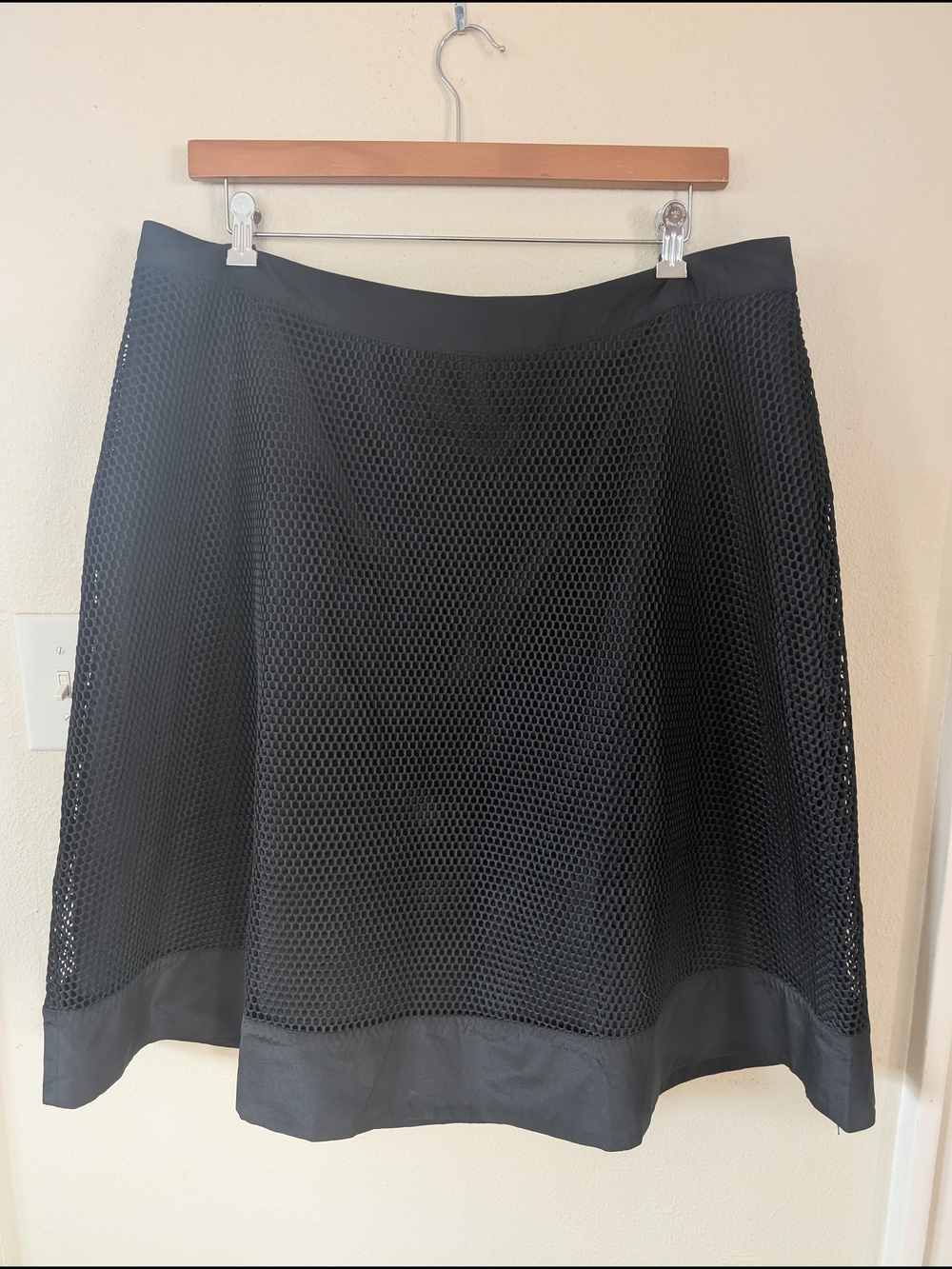 Forever Audrey Black Mesh A-Line Skirt Size 20W